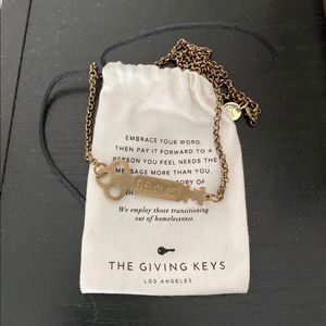 Giving keys necklace